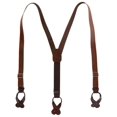 thumbnail image 1 of CTM®  Coated Leather Button-End 1 Inch Suspenders (Men's), 1 of 3