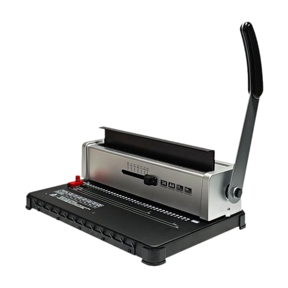 Rongfmy Machine à Reliure Peigne Classeur 34 Trous pour Papier A4 Rapports de Bureau Format Lettre Sans Spirale