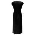 thumbnail image 4 of Innerwin Robes Col Rond Robe pour Femme Plage Couleur Unie Ample Robe d'Été Noire P, 4 of 7