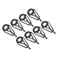 thumbnail image 1 of Unique Bargains Kit de Réparation d'Embout de Canne à Pêche en Acier Inoxydable 1,6 mm, Guide d'Anneau de Perche, Remplacement, Noir, Lot de 8, 1 of 5