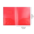 thumbnail image 3 of ZTTD 1Pc Two Pocket Plastic Folders, 2 Pocket Plastic Folders with Label Pocket, Plastic Folders with Pockets and Business Card Slot, Aesthetic File Folders, Letter Size, Red, 3 of 5