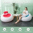 thumbnail image 4 of Fauteuil Sofa Gonflable avec Motif de Cœur, Fauteuil Gonflable Multifonction Portable Canapé Doux pour Salon, Balcon, Extérieur, 4 of 7