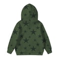 thumbnail image 3 of FAOWME Sweat à Capuche Imprimé à Manches Longues pour Filles, Vert Foncé 9-10 Ans, 3 of 4