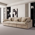 thumbnail image 2 of The Magic Home Canapé Sectionnel Modulaire en Lin à 3 Places, Kaki, 2 of 15