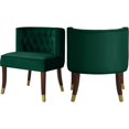 thumbnail image 1 of Meridian Furniture Perry Collection Chaise de Salle à Manger en Velours, Verte (Ensemble de 2), 1 of 5