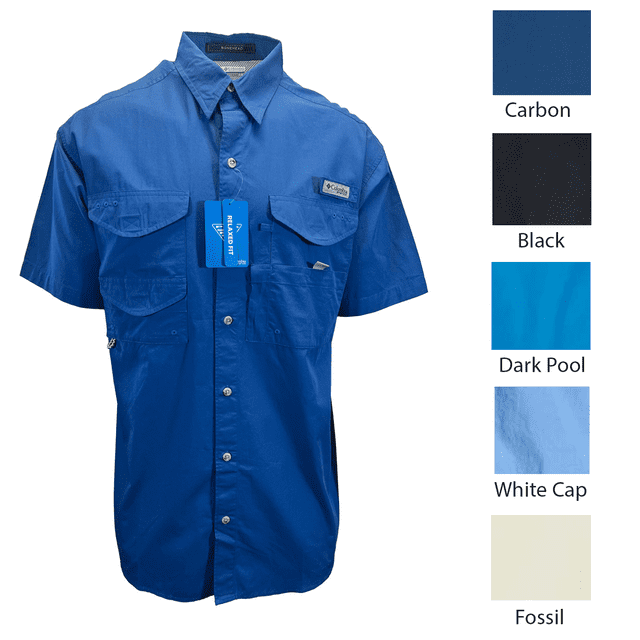 Columbia Chemise Tissée pour Homme PFG à Tête Osseuse à Manches Courtes Chemise de Pêche