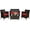 Rouge, variante sur Costway Ensemble de Mobilier de Patio en Rotin 4 Pcs Canapé et Fauteuils Coussinés Table Basse Jardin