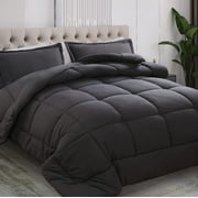 All Season Queen Size Comforter Set Premium GSM Soft Quilted Down Alternative Comforter+ Pillow Shams with Corner TabsMachine Washable Queen（ * ）