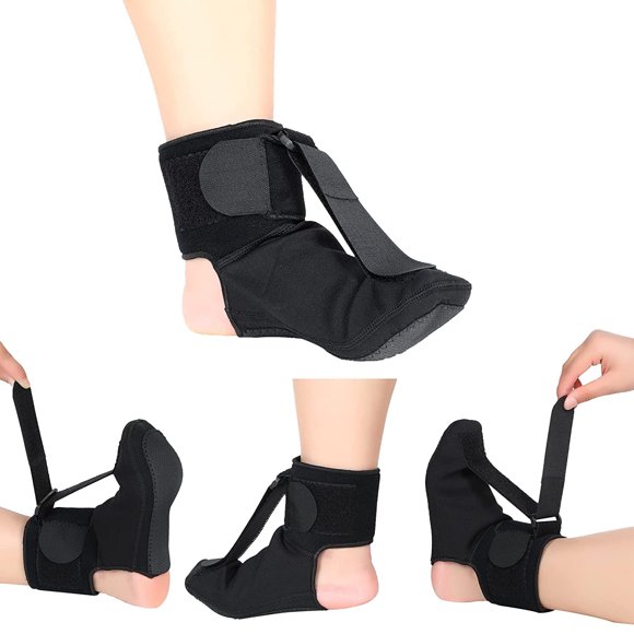 PinesC 2 Pieces Foot Drop Brace Plantar Fasciitis Night Sock Soft Stretching Boot Splint Support Dorsal Drop Foot Brace for Right or Left Foot Sleeping Plantar Fasciitis Stretcher Foot