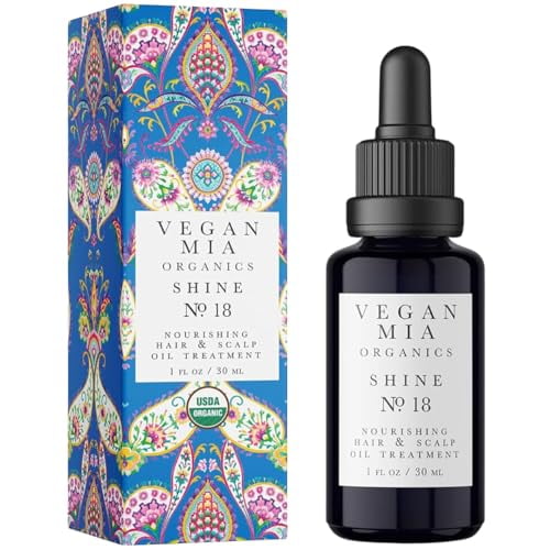 Vegan Mia USDA Organic Rosemary Oil for Hair Growth with Castor Oil & More - Scalp Oil Treatment & Intense Nourishment to Get Healthier, Th