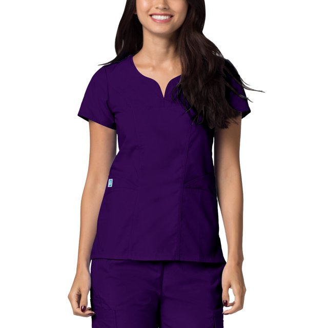 Adar Universal Scrubs For Women - Curved Glamour Scrub Top