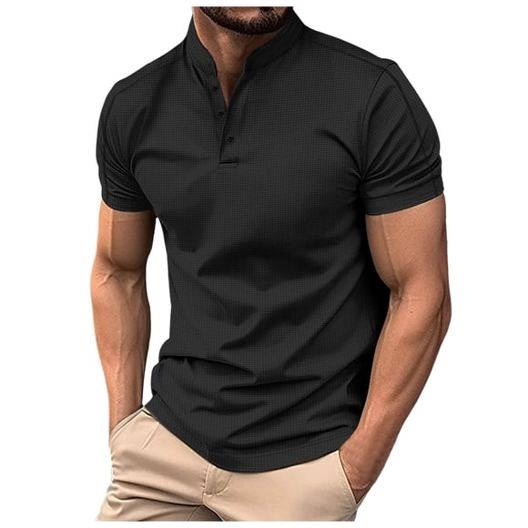 FhsagQ Men's Shirts Men's Shirts Lift Men'S Short Sleeve T Shirt Summer Casual Solid Holiday Shirts Tops Men's Shirts Tops Black Super Fit Mens Shirts Tops Black Super Fit Black XL