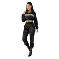 thumbnail image 1 of Ensemble de Sport pour Femmes à Paillettes, Chandail à Capuchon à Manches Longues et Pantalon, 1 of 1