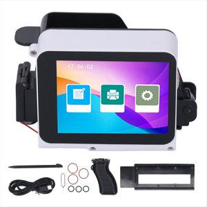 Handheld Inkjet Printer 12.7mm Inkjet Printing Machine for Barcode Date Label Batch Number Support Multi Languages