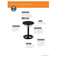 thumbnail image 3 of Safco Twixt Active 22" Backless Drafting Chair in Black Fabric, 3 of 3