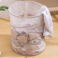 thumbnail image 3 of Home Textile Storage Mesh Hamper for Laundry and Clothes Organization In Kids Rooms Dorms and Travel, 3 of 3