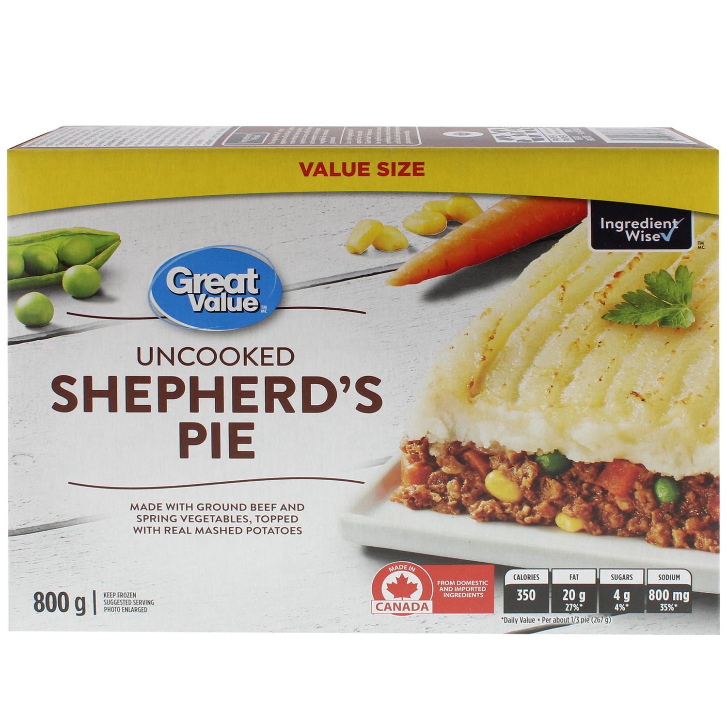 Pâté chinois Great Value 800g