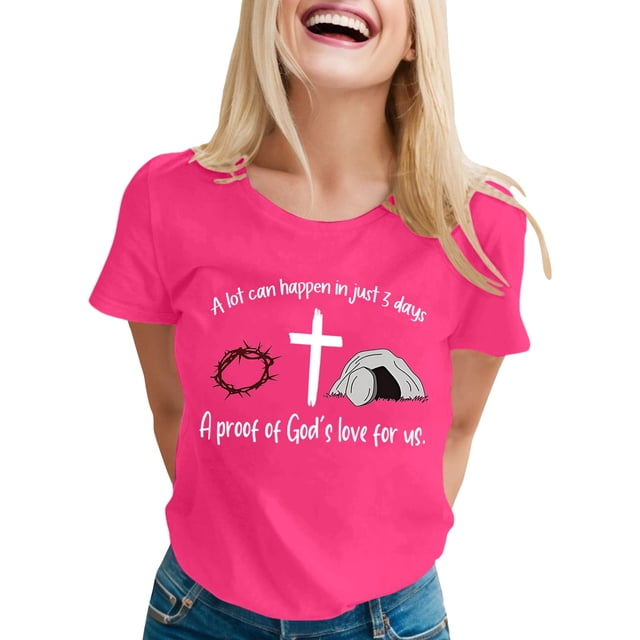 LUOGENLI T-shirts pour Femme pour Femmes T-Shirt Décontracté à Imprimé de Lettres Col Rond Manches Courtes T-Shirt Plusieurs Couleurs T-shirts pour Femmes T-shirts Graphiques Fête de la Saint-Patrick S