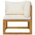 thumbnail image 3 of vidaXL 8 Piece Garden Lounge Set with Cushion Cream Solid Acacia Wood, 3 of 5