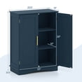 thumbnail image 3 of Costway Armoire de Rangement au Sol Organisateur de Rangement Moderne avec Tablettes Ajustables et 2 Portes, 3 of 10
