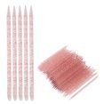 thumbnail image 4 of 100pcs Jetables Ongles Cuticule Poussoir Double Extrémité Manucure Pédicure Bâtonsred, 4 of 14