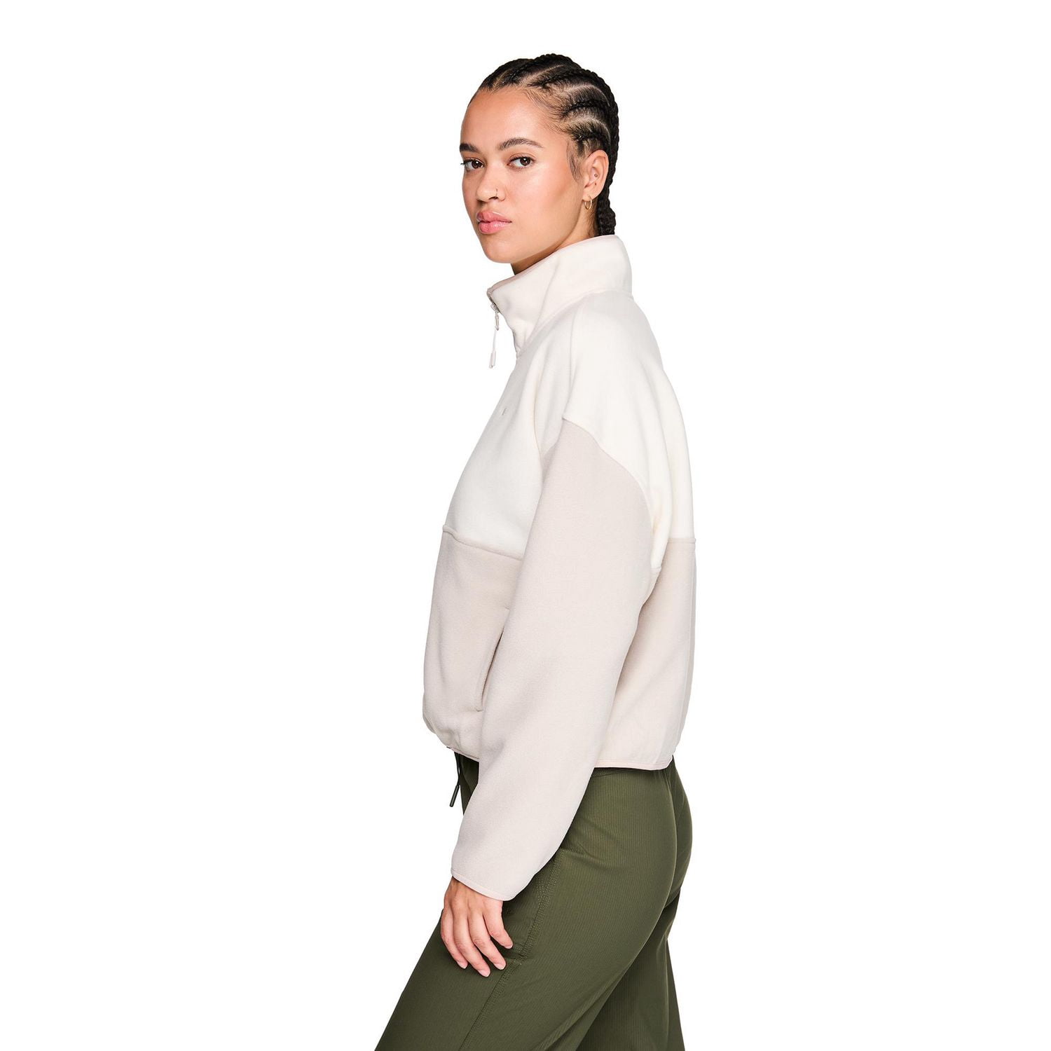 Coton ouaté à demi-fermeture éclair Athletic Works pour femmes