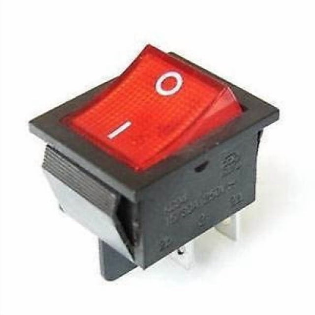 R210-1-C5L-BR1-NWC - ROCKER SWITCH LIT 2P1T 16A ON- OFF 250VAC QT 22X30MM ACTU RED