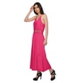 thumbnail image 4 of Moomaya Robe Longue Unie Sans Manches à Bretelles Spaghetti Ajustables pour Femmes, 4 of 6