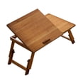 thumbnail image 4 of GROWTH TANK Foldable Table Laptop Lap Desk Rectangle Bamboo Portable Stand Adjustable Angle for Camping Balconies Computer Outdoor Picnic Brown Medium, 4 of 9