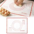 thumbnail image 2 of 1 Pcs Silicone Baking Mat,Non-Stick Silicone Baking Mats with Measurements,Reusable Cookie Bread Rolling Mats,Kitchen Counter Kneading Cooking Board Mat,for Pizza Cookies Fondant Making,Red, 2 of 9