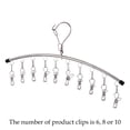 thumbnail image 3 of TIELUTT Functional Windproof Sock Clip Clothesline with 10 Clips Portable Folding Sock Rack Underwear Saw Horses Folding an Fitting Vise Utility Clips for Keys Clamp Lights for Workshop Workmate 425, 3 of 7