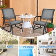 thumbnail image 4 of Costway Outdoor Single Swing Glider Rocking Chair Armrest Garden Porch Backyard Grey, 4 of 9