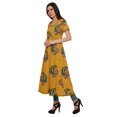 thumbnail image 2 of Moomaya Printed Front Slit Dresses For Women Short Sleeve Kurti Summer Wear, 2 of 6