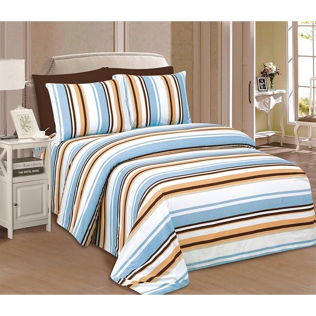 Beverly Hills 1800 Series Ultra Soft Printed 6 PC Sheet Set (King, Noah)