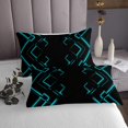 thumbnail image 3 of Erosebridal Neon Geometry Bedspread Sets Twin Size, Abstract Checkered Bed Quilt, Stripe Room Decor, 2pcs, 3 of 5