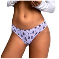 thumbnail image 5 of Jusqu'à 65 % de Rabais sous-Vêtements pour Femmes Confortables Mode Confortables Imprimé Floral Léopard Taille Basse Sans Coutures String Pantalon Culottes String, 5 of 5