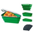 thumbnail image 1 of Contenant de Rangement pour pizza Réutilisable et Extensible avec 5 Plateaux Chauffants Micro-Ondables, Boîte à pizza en silicone Ajustable, Contenant pour Tranches de pizza Gain de Place et Restes, Compatible Micro-Ondes et Lave-Vaisselle., 1 of 8