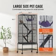 thumbnail image 2 of KFFKFF 69" Metal Small Animal Cage 4-Tier Rolling Ferret Cage with Tray 3 Ramps, 2 of 9