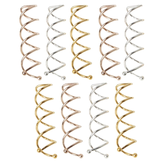 9PCS Spiral Bobby Pin Metal Non-scratch Spin Hair Clip Twist Screw Hair Pin