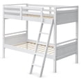 thumbnail image 1 of Costway Lit Superposé Simple sur Simple Convertible en 2 Lits Individuels en Bois Blanc, 1 of 10