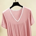 thumbnail image 4 of LOVZFMLL Robes pour Femmes Robe T-Shirt Maxi à Manches Courtes Nuisette Super Douce et Confortable Pyjama Chemises de Nuit Tenue de Détente Décontractée Vêtements de Nuit, 4 of 7