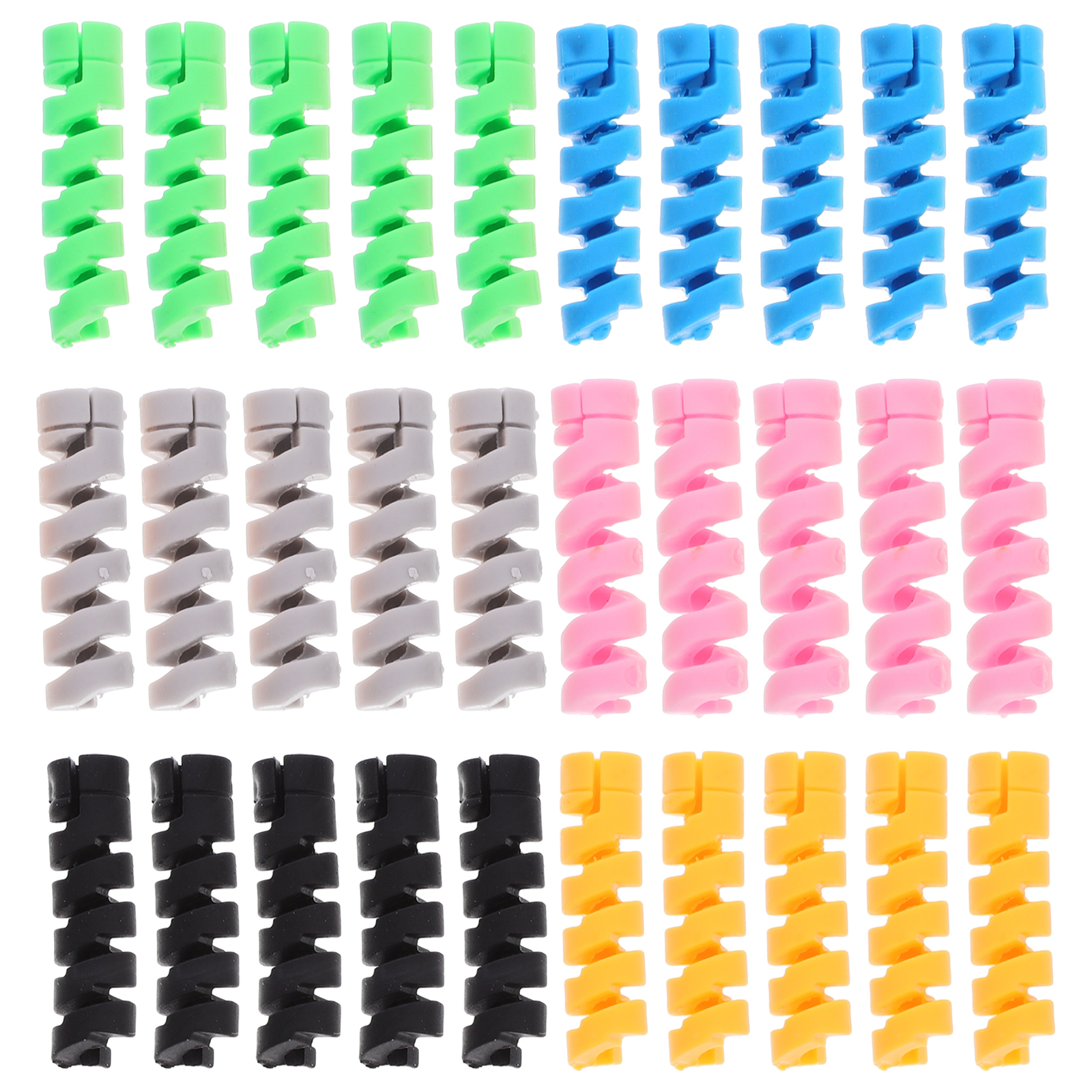 30 Pcs Économiseur de Câble de Chargeur Protecteur de Cordon de Câble Flexible Protecteur de Fil de Câble en Silicone