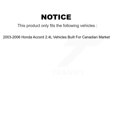 thumbnail image 2 of Transit Auto Front Rear Disc Brake Caliper Rotors Drums Semi-Metallic Pads Kit (8Pc) for Car 2003-2004 2006 Honda Accord 2.4L Vehicles Built Canadian Market KC8-100857P, 2 of 11