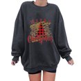 thumbnail image 2 of Chandails à Capuchon pour Femmes Mode Femmes Décontracté Imprimé Col Rond Manches Longues T-Shirt Ample Blouse d'Automne Chandail Tops Chandails en Molleton Sans Capuche Tenues d'Hiver pour Filles en Liquidation, 2 of 5