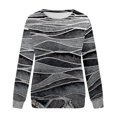 thumbnail image 3 of Babysbule Liquidation Hauts d'Automne pour Femmes T-Shirt Décontracté à Col Rond à Manches Longues pour Femmes Haut Ample Chandail, 3 of 5
