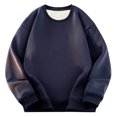 thumbnail image 1 of LNWUY (M-5TG) Chandail à Col Rond pour Homme Grande Taille à Manches Longues en Molleton Hip-Hop, Chandail Vintage, Mode de Rue, Chandails Bleu G, 1 of 3