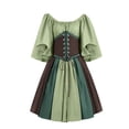 thumbnail image 3 of Robe Courte à Épaules Dénudées, Tenue de Fête Renaissance Médiévale Vintage à Manches Courtes, Robe Élégante et Confortable pour Femme, 3 of 3