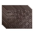 thumbnail image 1 of FASÃ„DE Rings Decorative Vinyl 18in x 24in Backsplash Panel in Smoked Pewter (5 Pack), 1 of 15