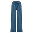 thumbnail image 2 of MAWCLOS Men Trousers Elastic Waist Sweatpants Drawstring Pants Baggy Party Solid Lounge Sky Blue 3XL, 2 of 9