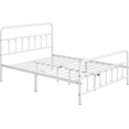thumbnail image 2 of Yaheetech Lit Plateforme Classique avec Grande Tête de Lit et Pied de Lit pour Adulte, Grand Lit, Blanc, 2 of 9